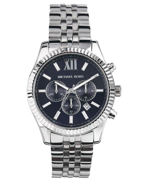 oversized michael kors watch|Michael Kors chronograph watch silver.